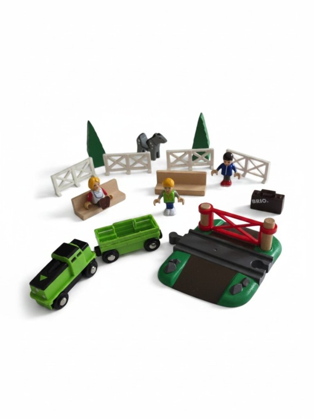 BRIO Train Railway Ramp Crossing Countryside Playset